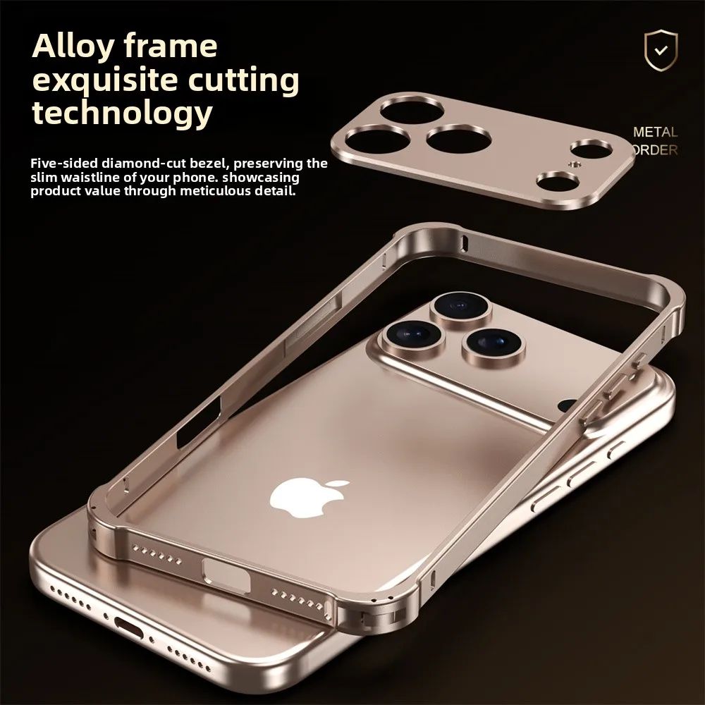 Metal Bumper Aluminum Frame Case - Coque de téléphone antichoc avec cadre