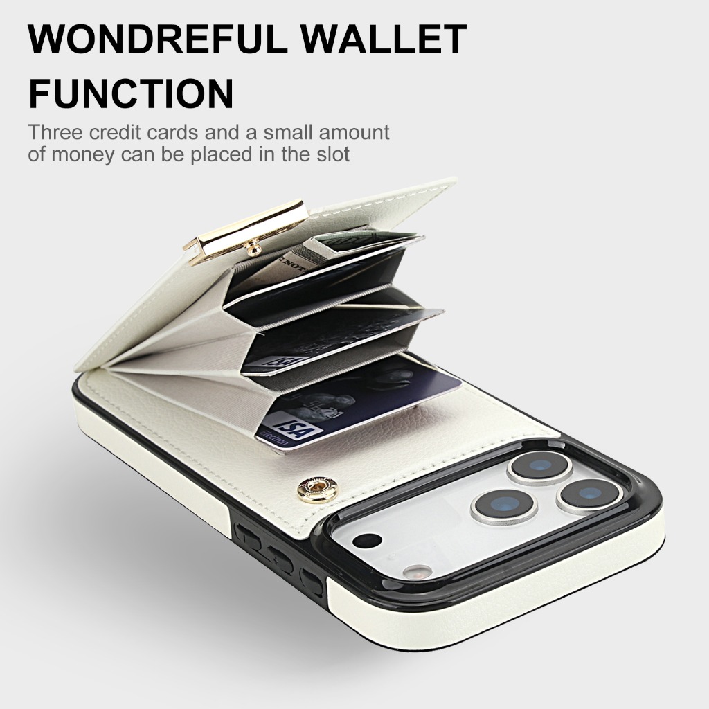 Étui Portefeuille Porte-Cartes - Leather Wallet Card Holder Phone Cover avis et prix