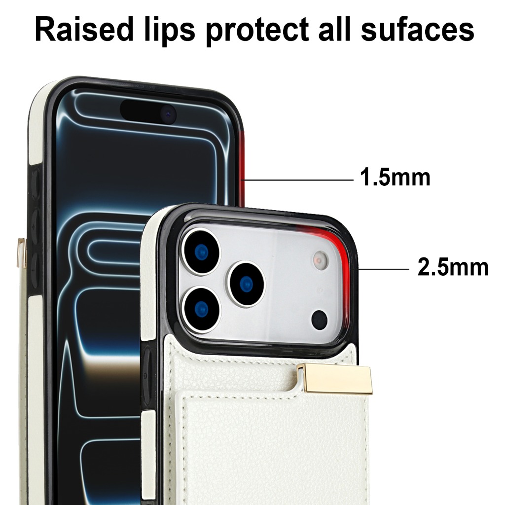 Étui Portefeuille Porte-Cartes - Leather Wallet Card Holder Phone Cover avis et prix