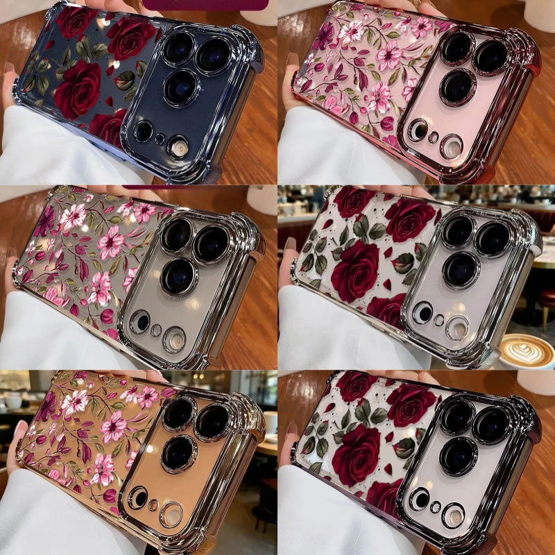 Coque à motifs floraux rouges  - Vintage Floral Pattern Soft Case avis et prix