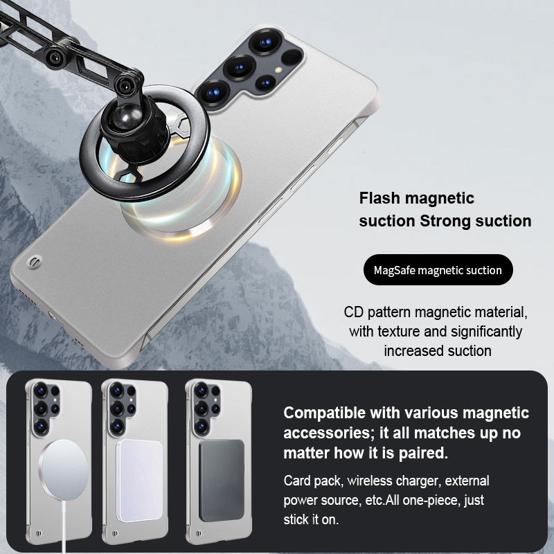 Étui magnétique ultra-fin mat  - Ultra Thin Frameless Phone Cover avis et prix
