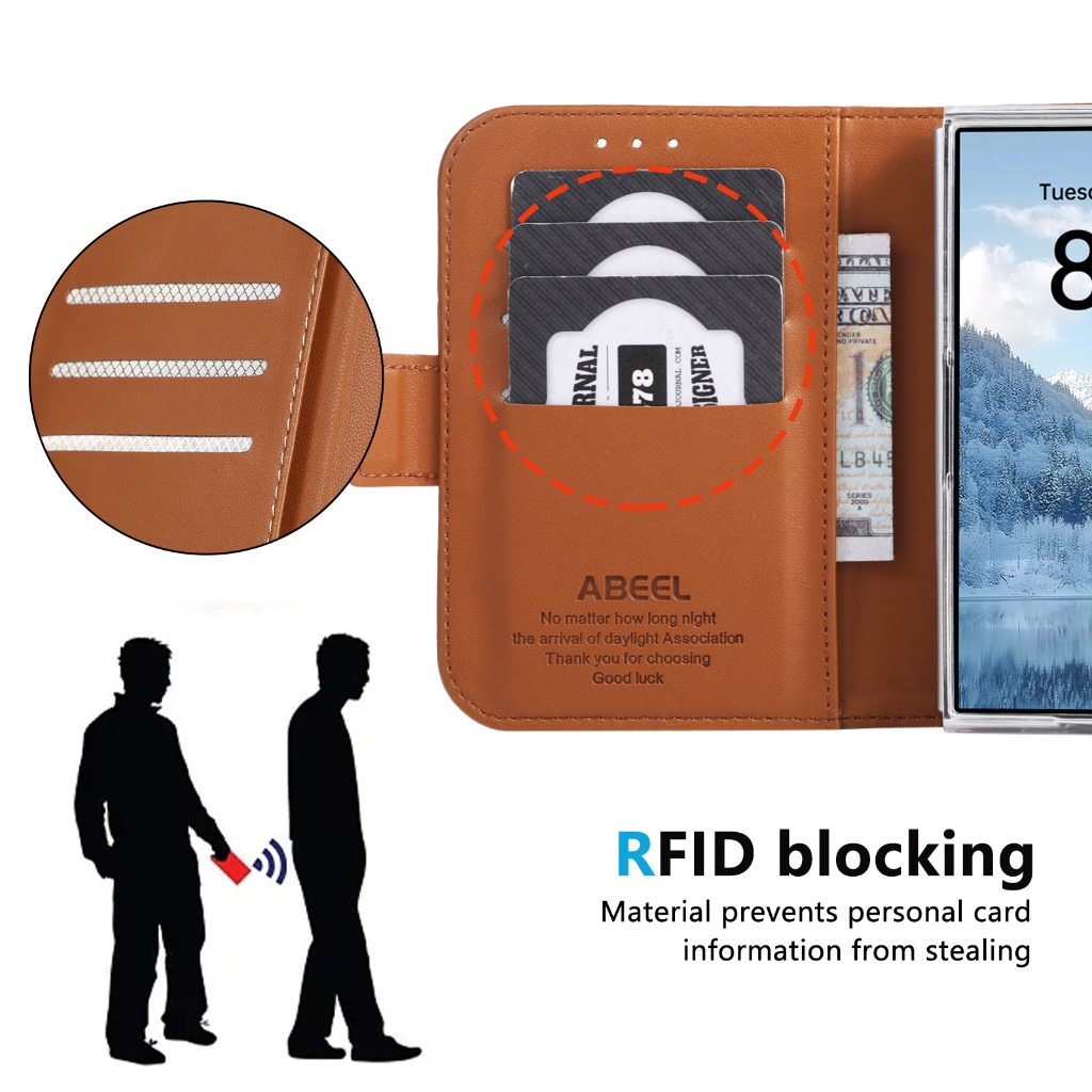 Portefeuille avec porte-cartes - Leather Wallet Card Holder Phone Cover avis et prix