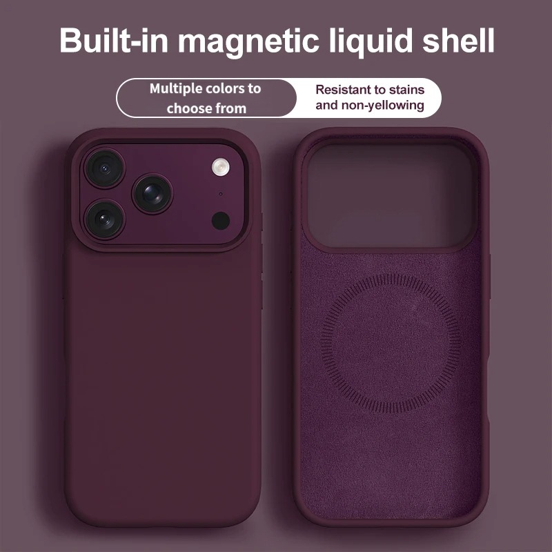Coque de téléphone magnétique  - Liquid Silicone Magnetic Phone Case avis et prix