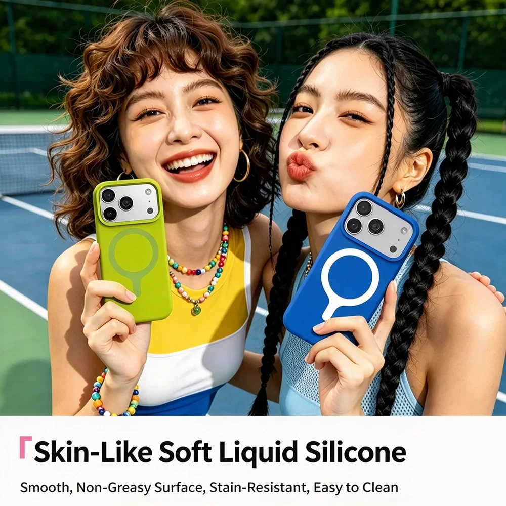 Coque de téléphone en silicone - Liquid Silicone Magnetic Phone Case avis et prix